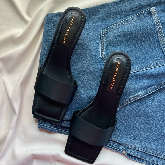 BNWOT Good American Kickstand Slide Mules ✨👢 - Picture 5 of 7